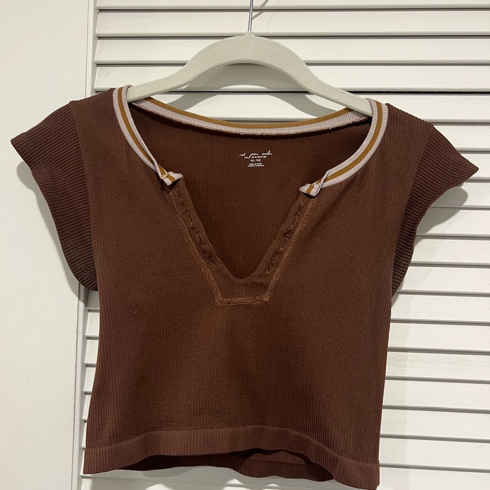 Urban Outfitters Brown Crop Top
